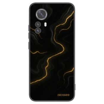 Picasee crna silikonska maskica za Xiaomi 12 Pro - Thunder