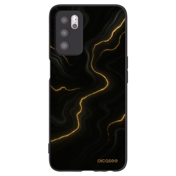 Picasee crna silikonska maskica za OPPO A16s - Thunder