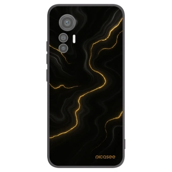 Picasee crna silikonska maskica za Xiaomi 12 Lite - Thunder