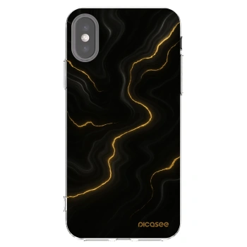 Picasee silikonska prozirna maskica za Apple iPhone X/XS - Thunder