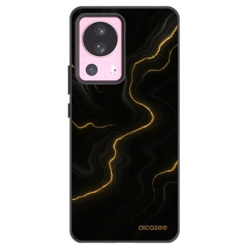 Picasee crna silikonska maskica za Xiaomi 13 Lite - Thunder
