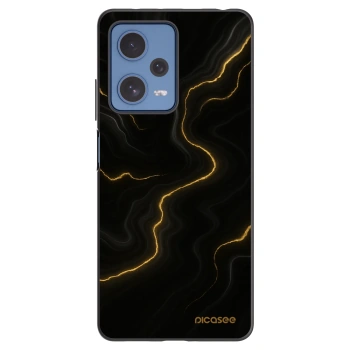 Picasee crna silikonska maskica za Xiaomi Redmi Note 12 Pro 5G - Thunder