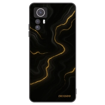 Picasee crna silikonska maskica za Xiaomi Redmi Note 12S - Thunder