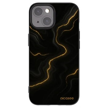 Picasee crna silikonska maskica za Apple iPhone 15 - Thunder