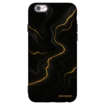 Picasee crna silikonska maskica za Apple iPhone 6/6S - Thunder