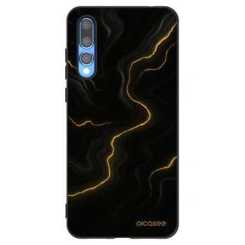 Picasee crna silikonska maskica za Huawei P20 Pro - Thunder