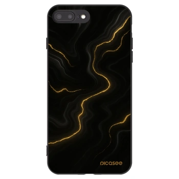 Picasee crna silikonska maskica za Apple iPhone 8 Plus - Thunder