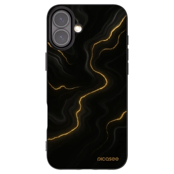 Picasee crna silikonska maskica za Apple iPhone 16 Plus - Thunder