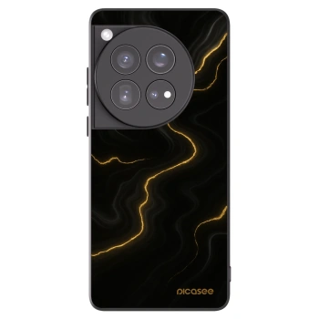 Picasee crna silikonska maskica za OnePlus 12 5G - Thunder