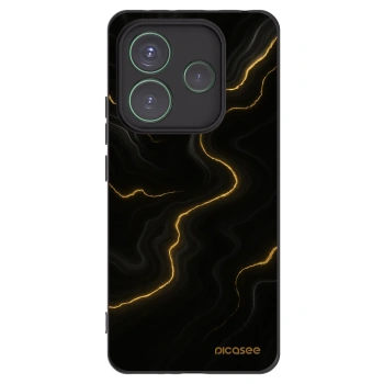 Picasee crna silikonska maskica za Xiaomi Redmi Note 14 5G - Thunder