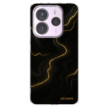 Picasee silikonska prozirna maskica za Xiaomi Redmi Note 14 5G - Thunder