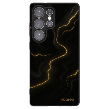 Picasee crna silikonska maskica za Samsung Galaxy S25 Ultra 5G - Thunder