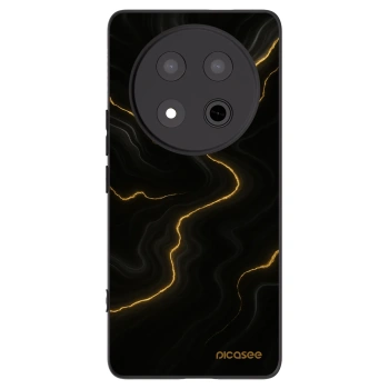 Picasee crna silikonska maskica za Honor Magic7 Lite 5G - Thunder