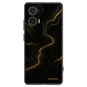 Picasee crna silikonska maskica za Motorola Moto G35 5G - Thunder