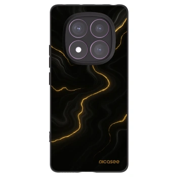 Picasee crna silikonska maskica za Xiaomi Redmi Note 14 Pro 4G - Thunder