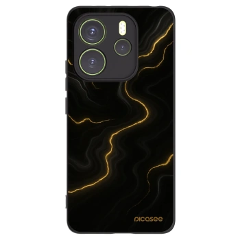 Picasee crna silikonska maskica za Xiaomi Redmi Note 14 4G - Thunder
