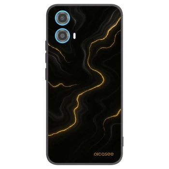 Picasee crna silikonska maskica za Motorola Moto G34 5G - Thunder