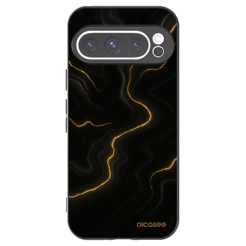 Picasee crna silikonska maskica za Google Pixel 9 Pro - Thunder