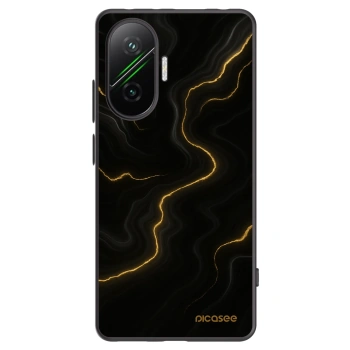 Picasee crna silikonska maskica za Xiaomi Poco F7 5G - Thunder