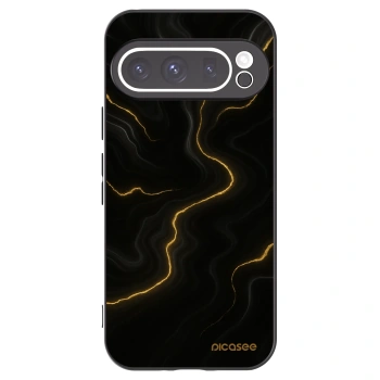 Picasee crna silikonska maskica za Google Pixel 9 Pro XL - Thunder