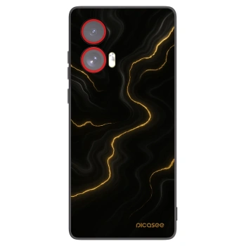 Picasee crna silikonska maskica za Motorola Edge 50 Fusion - Thunder
