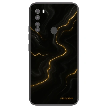 Picasee crna silikonska maskica za Xiaomi Redmi Note 8 - Thunder
