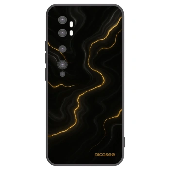Picasee crna silikonska maskica za Xiaomi Mi Note 10 (Pro) - Thunder