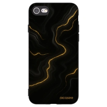 Picasee crna silikonska maskica za Apple iPhone SE 2020 - Thunder