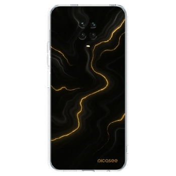 Picasee silikonska prozirna maskica za Xiaomi Redmi Note 9 Pro - Thunder