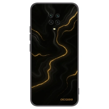 Picasee crna silikonska maskica za Xiaomi Redmi Note 9S - Thunder