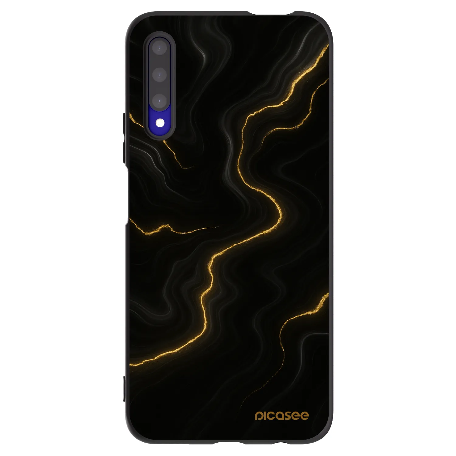 Picasee crna silikonska maskica za Honor 9X Pro - Thunder