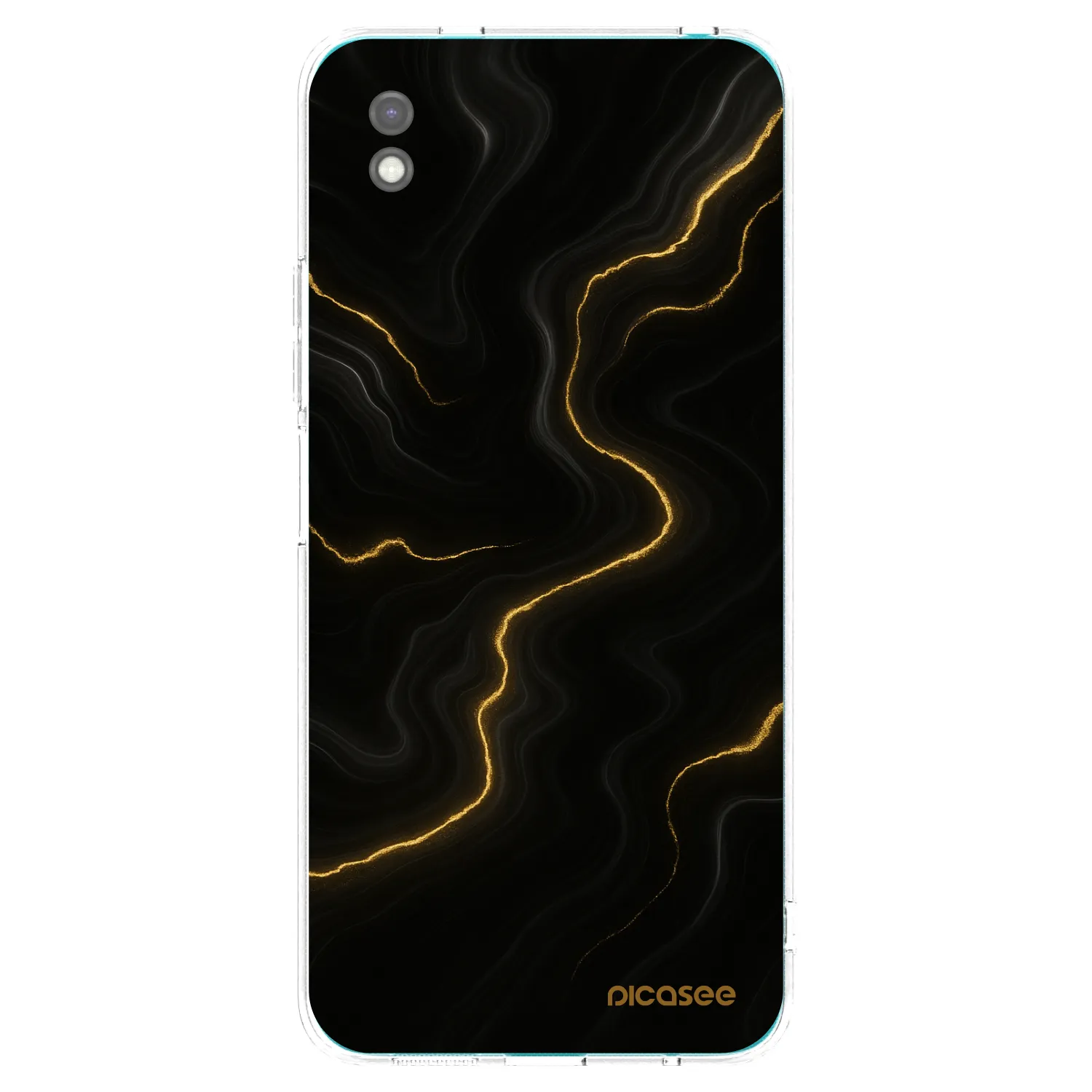 Picasee crna silikonska maskica za Xiaomi Redmi 9A - Thunder