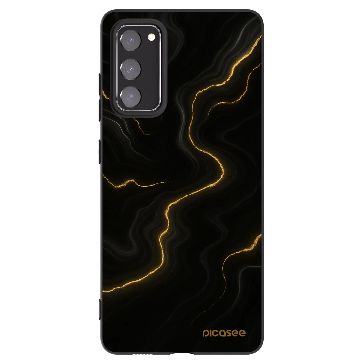 Picasee crna silikonska maskica za Samsung Galaxy S20 FE - Thunder