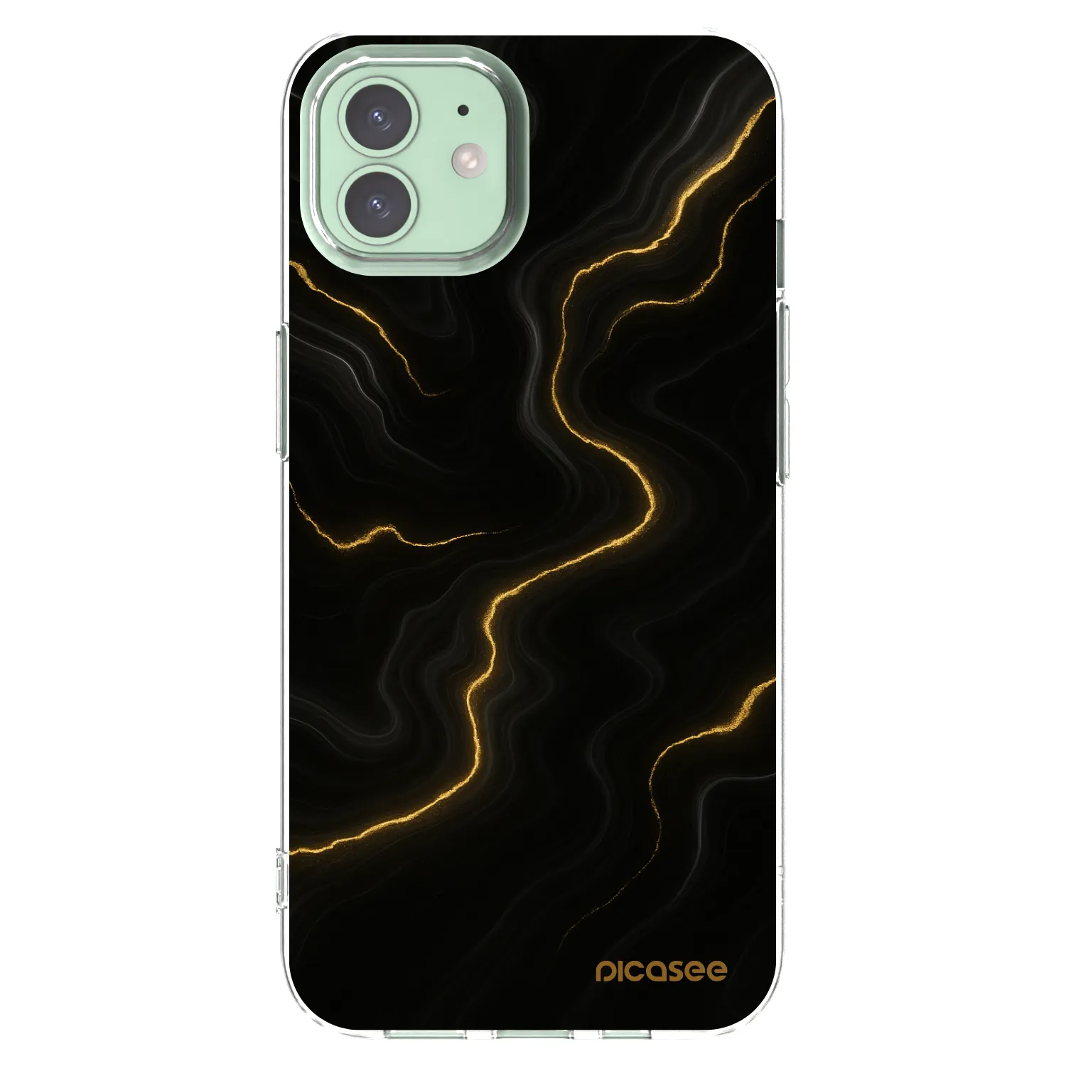 Picasee silikonska prozirna maskica za Apple iPhone 12 Pro - Thunder
