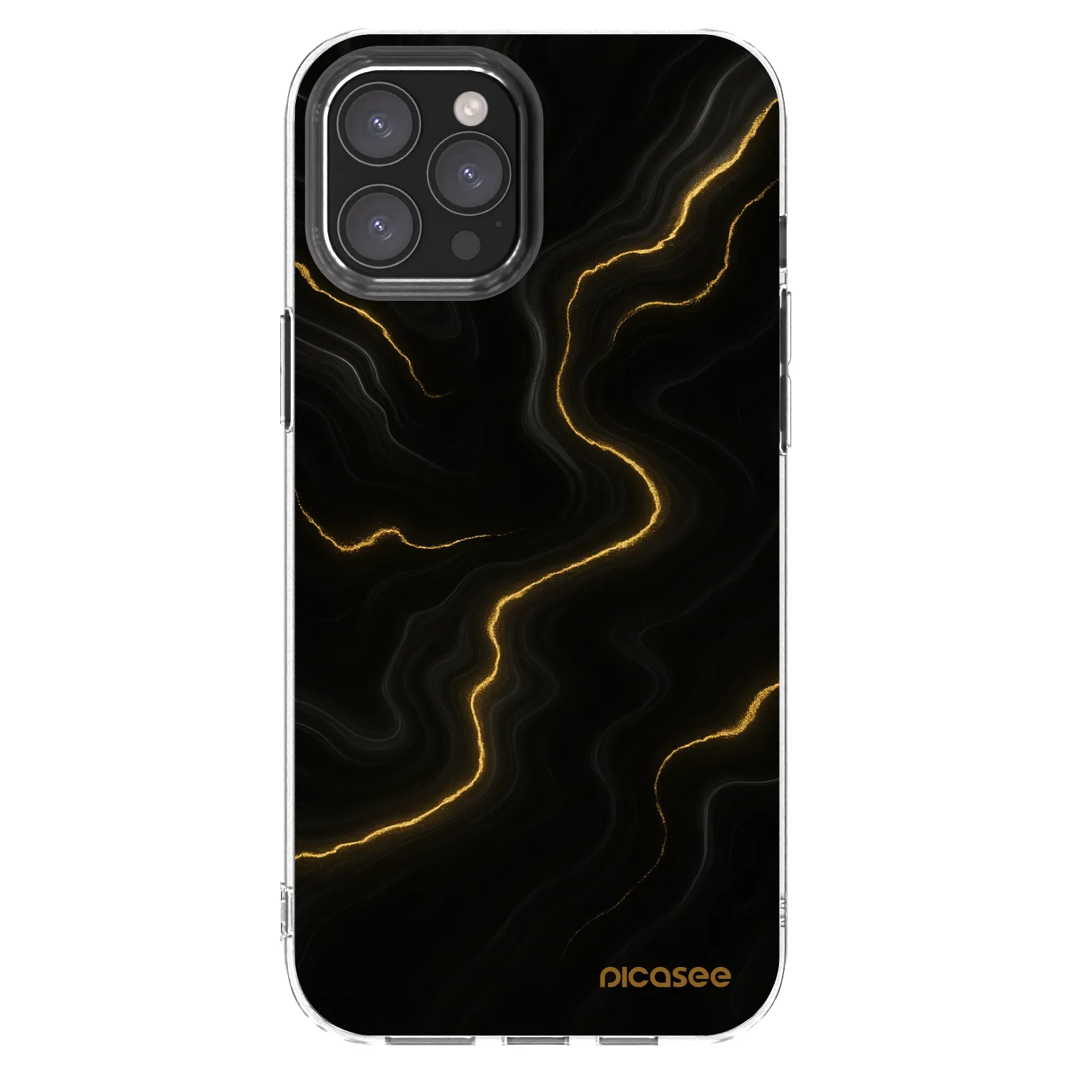 Picasee silikonska prozirna maskica za Apple iPhone 12 Pro Max - Thunder