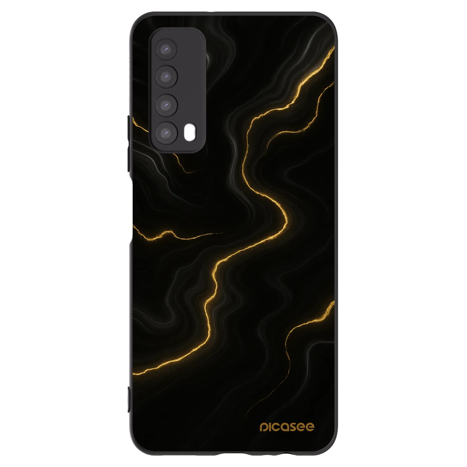 Picasee crna silikonska maskica za Huawei P Smart 2021 - Thunder
