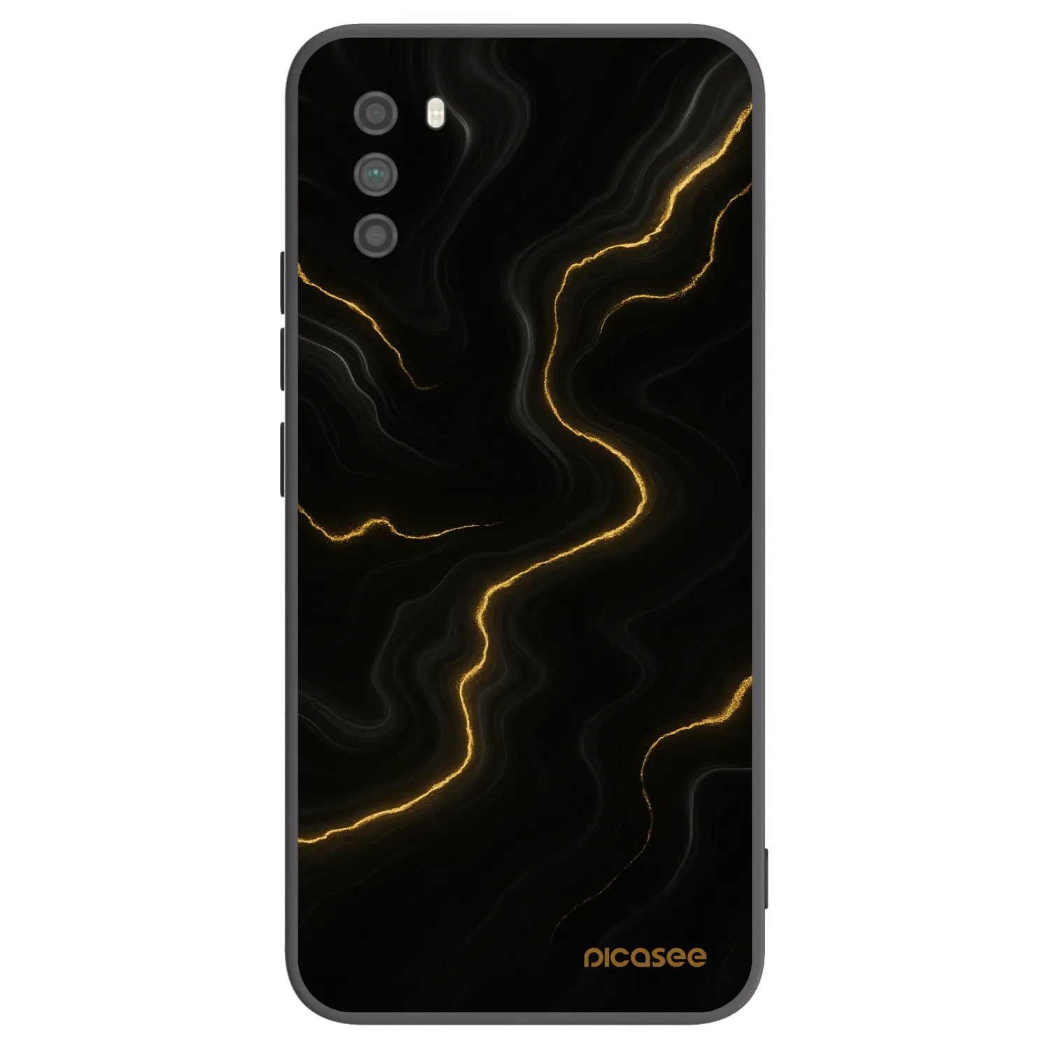 Picasee crna silikonska maskica za Xiaomi Poco M3 - Thunder