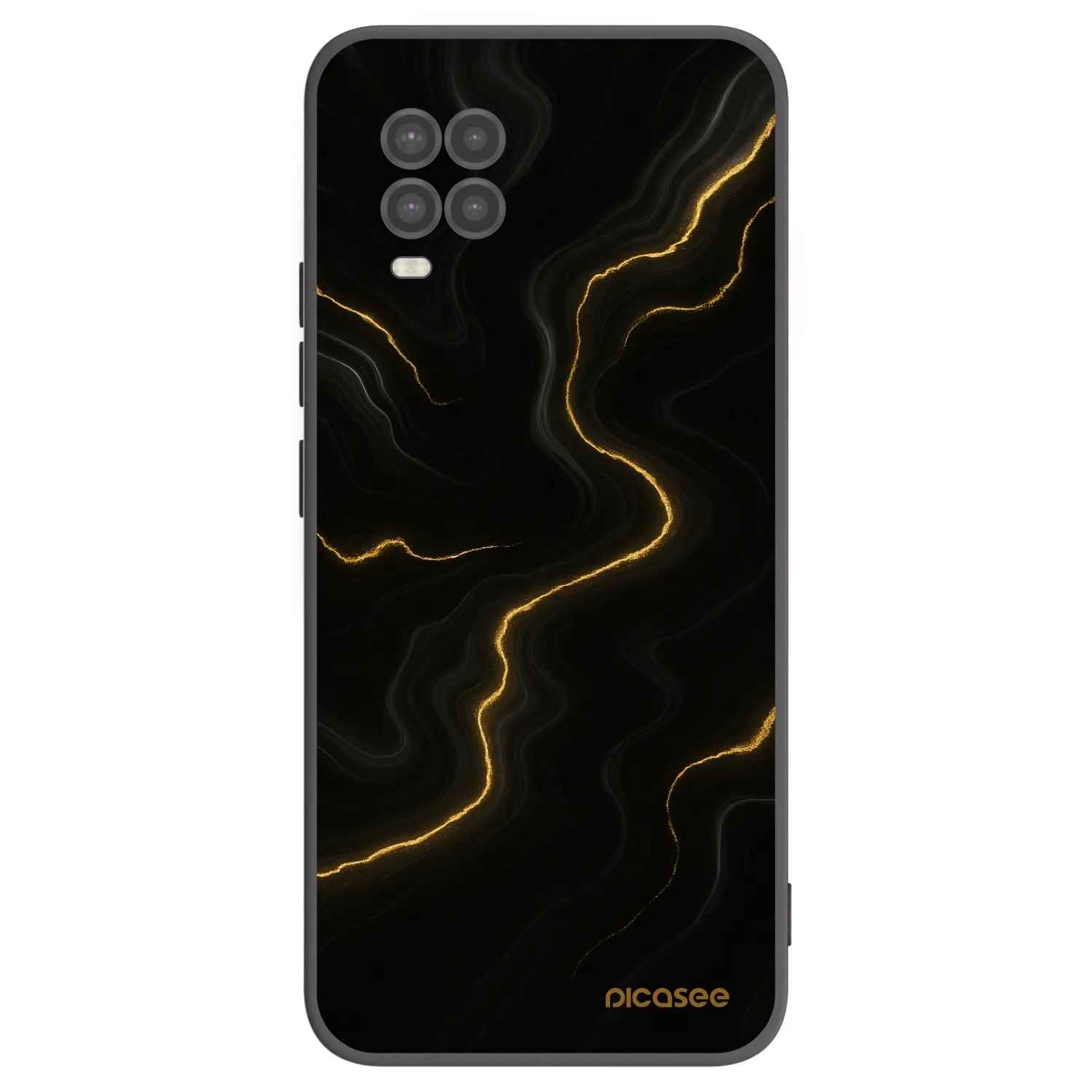 Picasee crna silikonska maskica za Xiaomi Mi 10 Lite - Thunder