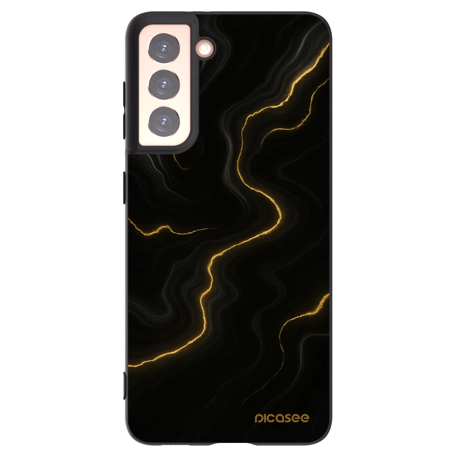 Picasee crna silikonska maskica za Samsung Galaxy S21 5G G991B - Thunder