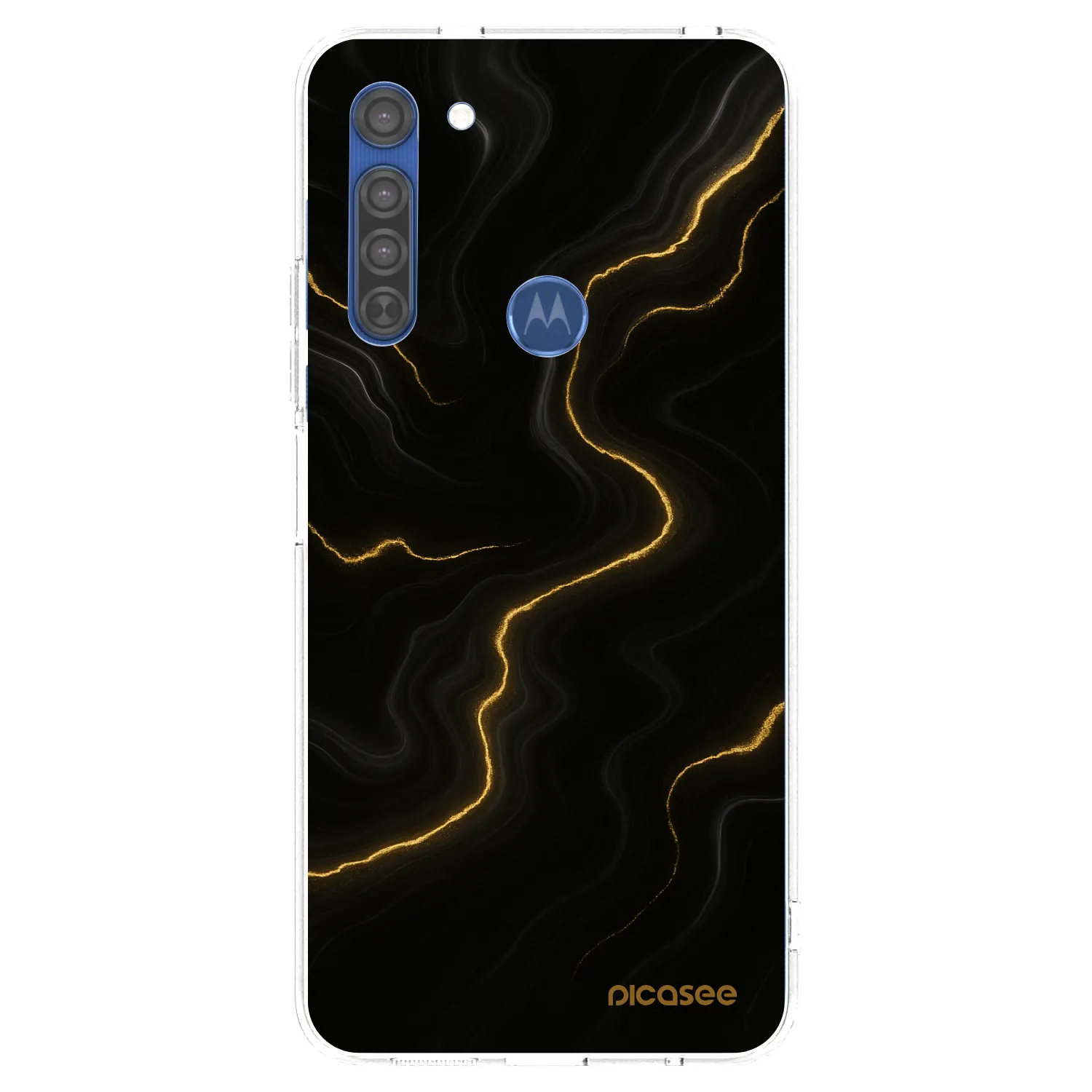 Picasee silikonska prozirna maskica za Motorola Moto G8 - Thunder