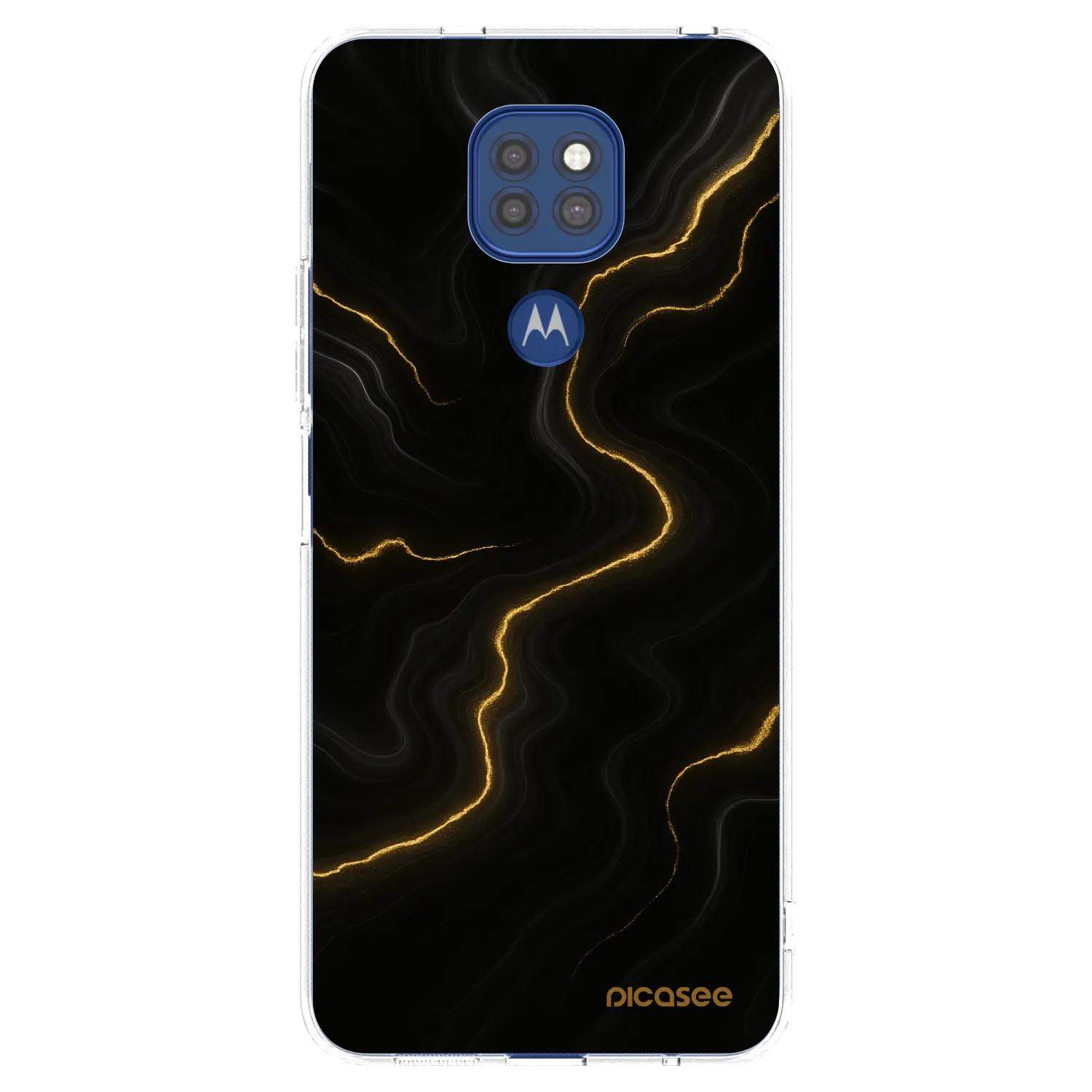 Picasee silikonska prozirna maskica za Motorola Moto G9 Play - Thunder