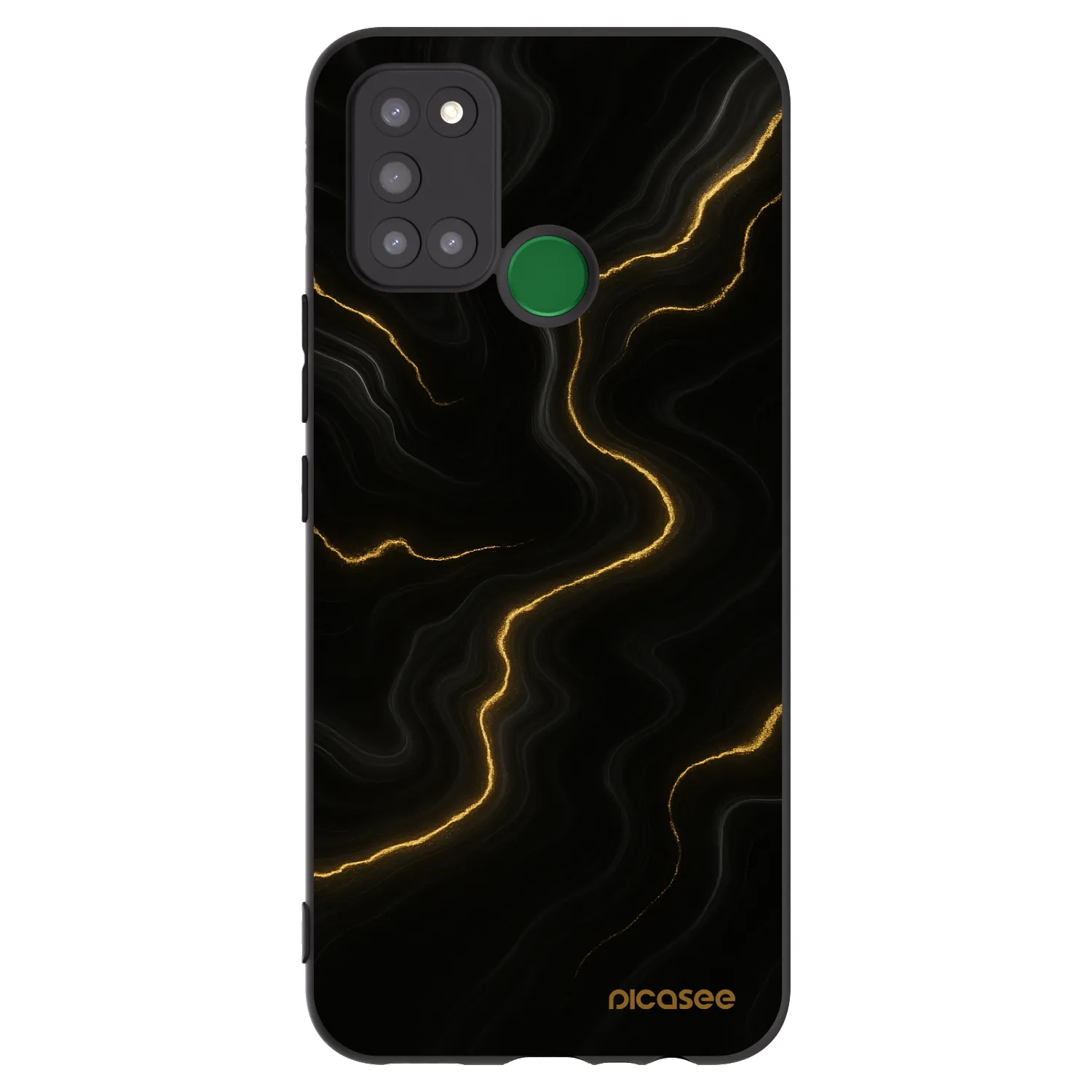 Picasee crna silikonska maskica za Realme 7i - Thunder