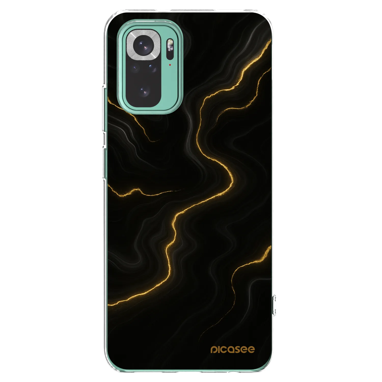Picasee silikonska prozirna maskica za Xiaomi Redmi Note 10 Pro - Thunder