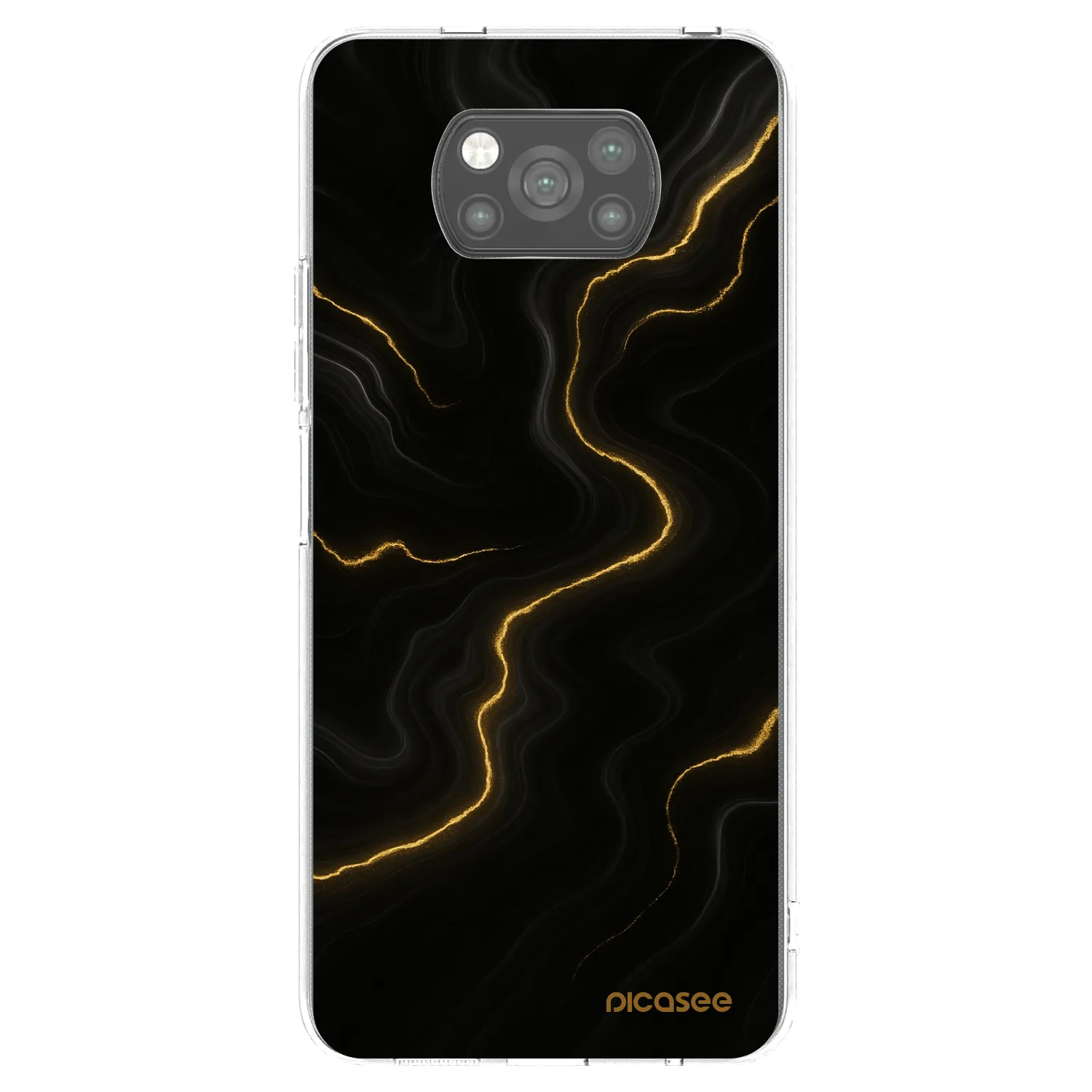 Picasee crna silikonska maskica za Xiaomi Poco X3 Pro - Thunder