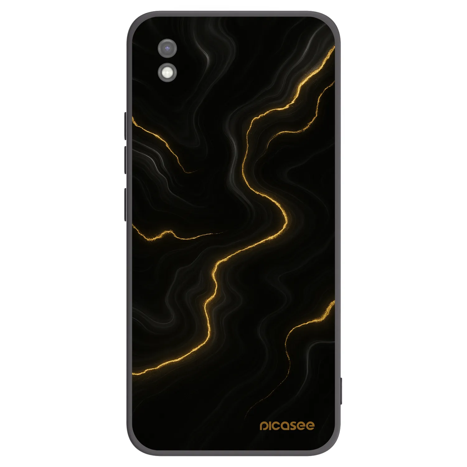 Picasee crna silikonska maskica za Xiaomi Redmi 9AT - Thunder