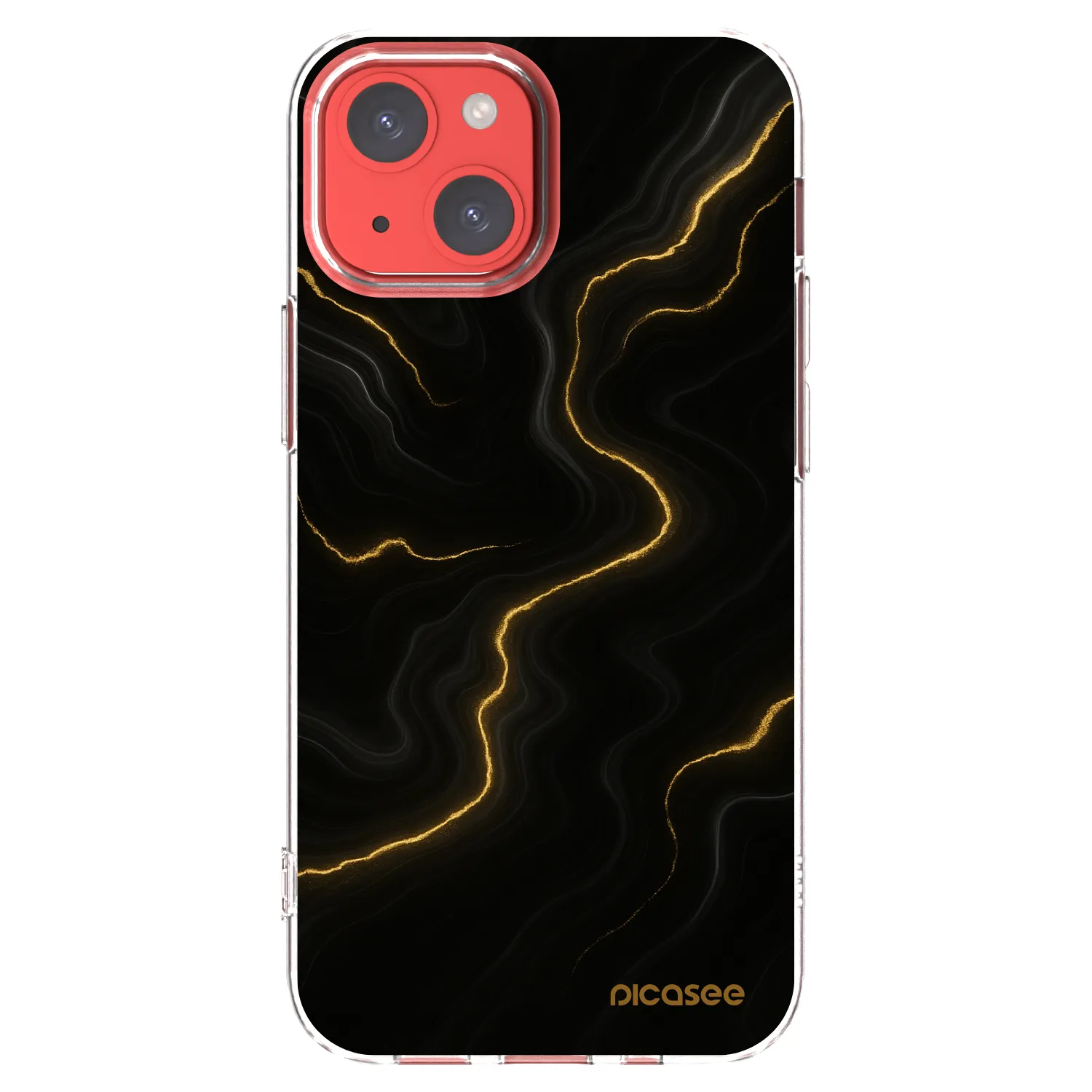 Picasee silikonska prozirna maskica za Apple iPhone 13 mini - Thunder