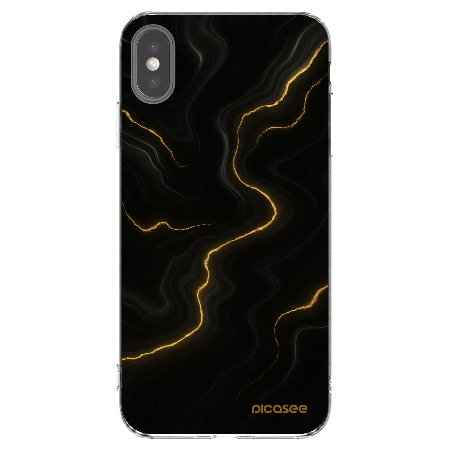 Picasee silikonska prozirna maskica za Apple iPhone XS Max - Thunder