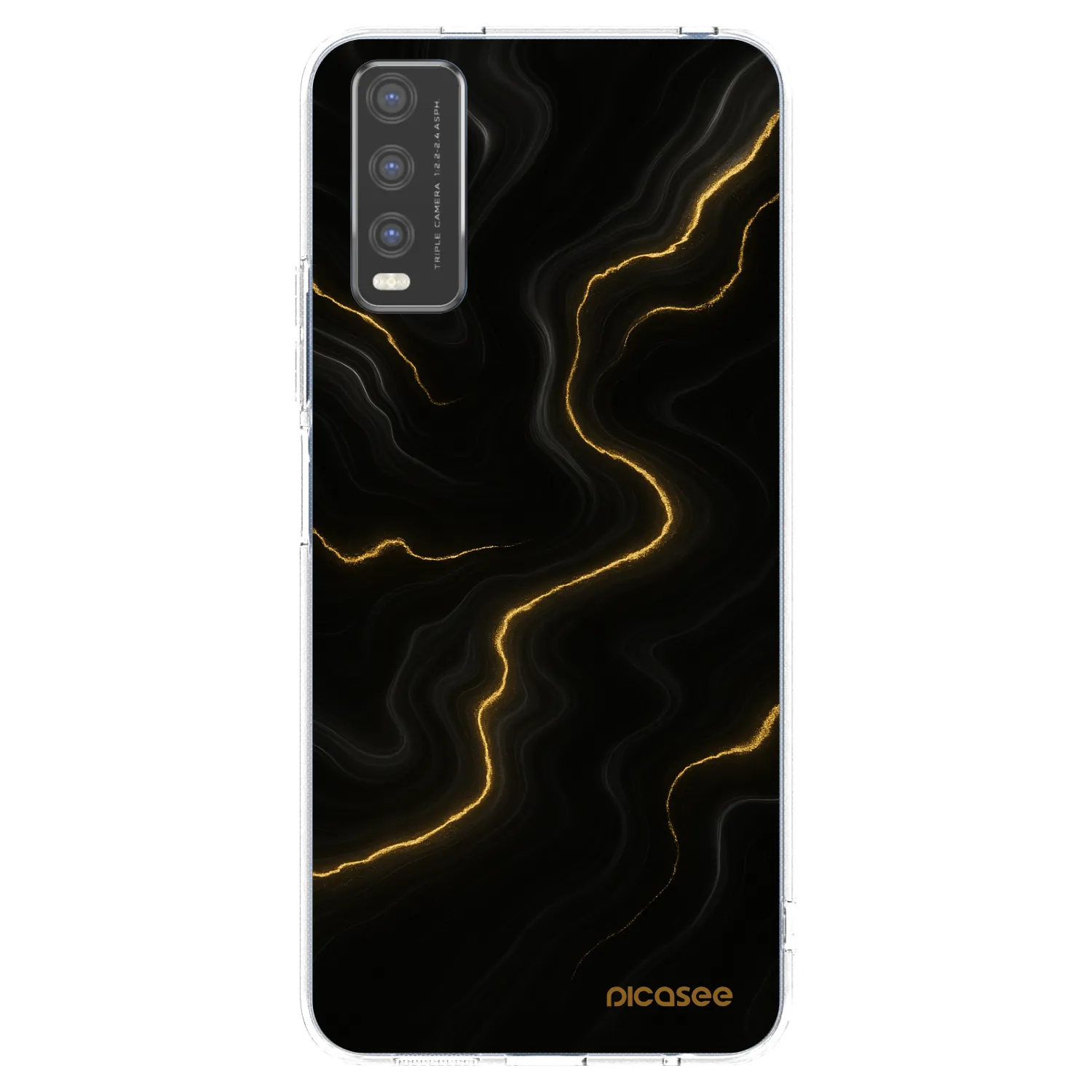 Picasee silikonska prozirna maskica za Vivo Y20s - Thunder