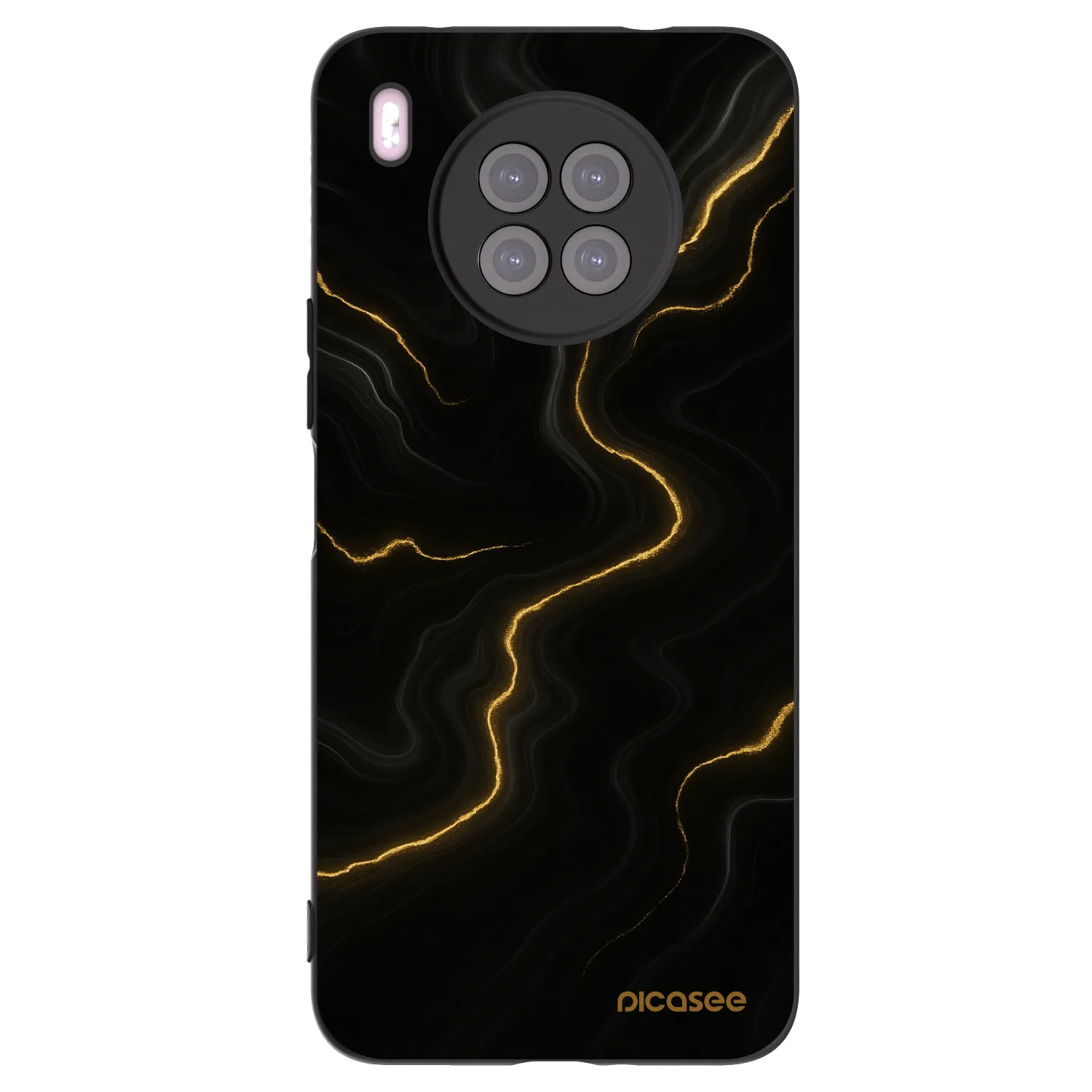 Picasee crna silikonska maskica za Huawei Nova 8i - Thunder