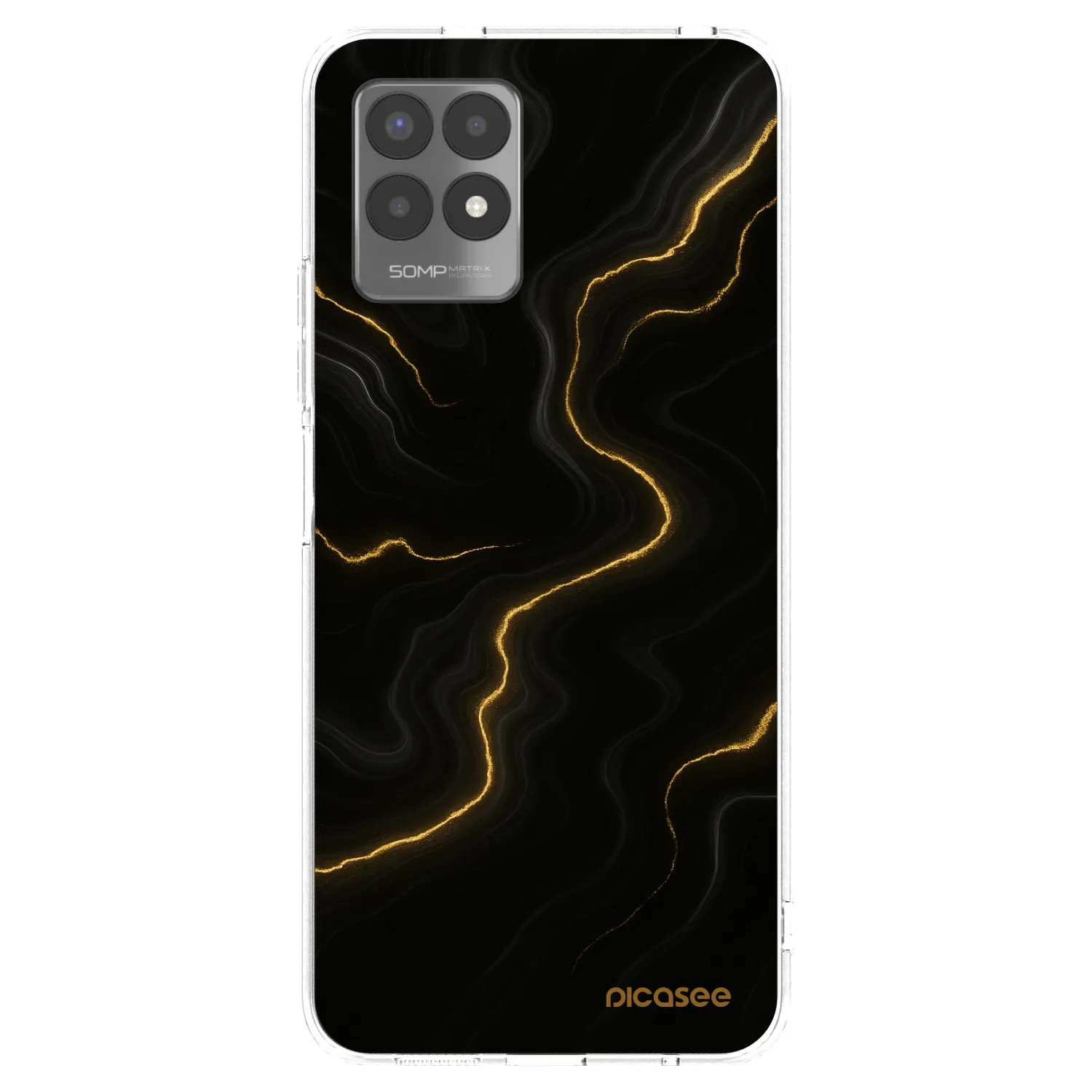 Picasee silikonska prozirna maskica za Realme 8i - Thunder